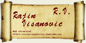 Rajin Višanović vizit kartica